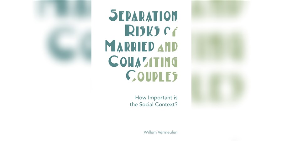 Omslag, Separation risks of married and cohasting couples, Willem Vermeulen