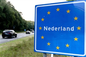Bord bij de Nederlands - Duitse grensovergang